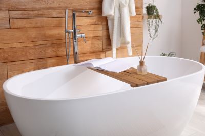 Modern Bathroom with New Bathtub